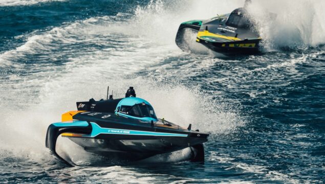 m3715_crop11004_860x860_170791687957B4 |Photographer: Oscar Lumley|Event: Jeddah GP|Circuit: Jeddah|Location: Jeddah|Series: E1 Series|Season: 2024|Country: Saudi Arabia|Keyword: season 1|Keyword: season one|Keyword: S1|Keyword: photography|Keyword: photos|Keyword: images|Keyword: motorsport|Keyword: powerboat racing|Keyword: boat|Keyword: 2024|Keyword: Asia|Keyword: February|Keyword: E1 Series Photography|Keyword: marine|Keyword: boat racing| |Team: Team Rafa|Number: 09|Car: E1 Race Bird| |Driver: Phelim Kavanagh|Driver: Lisa Caussin Battaglia|Number: 05|Team: Blue Rising|Car: E1 Race Bird|